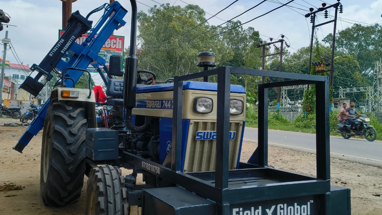 FieldXGlobal 2700 Hammer MBCB Crash Barrier Metal W Beam Crash Barrier Installation Tractor Machine