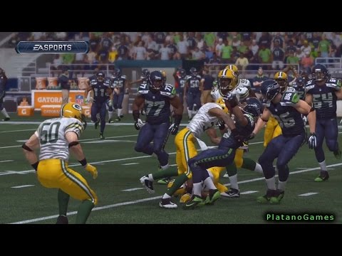 NFL 2014 Week 1 - Green Bay Packers vs Seattle Seahawks - 1st Half - Madden 15 PS4 - HD
