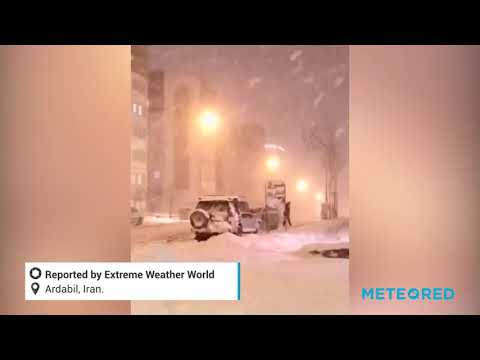 Very heavy snowfall in northern Iran