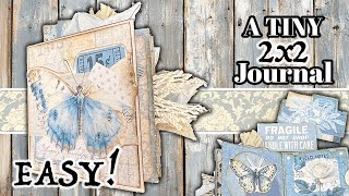 Have you ever seen such a TINY JOURNAL Let's make it! Mini 2 x 2 Junk Journal!