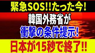 「助けてほしいが条件がある！」韓国外務省が日本に支援を要請も…日本の静かな一言で会談は想定より早く終了