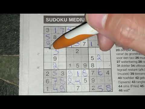 Are you only watching or are you also solving this Medium Sudoku puzzle?(with a PDF file) 08-20-2019