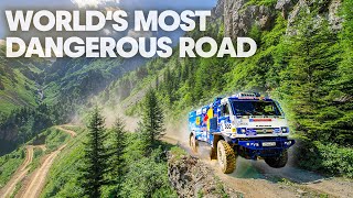 Racing On The World’s Most Dangerous Road: Kamaz Truck VS Rally Car