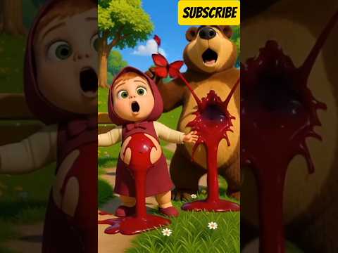 Masha and the Bear's stomachs explode #masha #bear #short #cartoon #trending