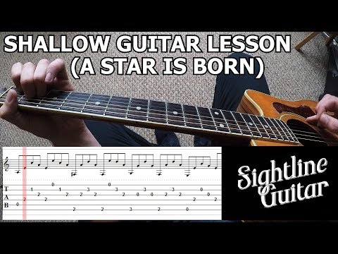 Guitar Tutorial: Lady Gaga, Bradley Cooper - Shallow (A Star Is Born) | PoV/Tab