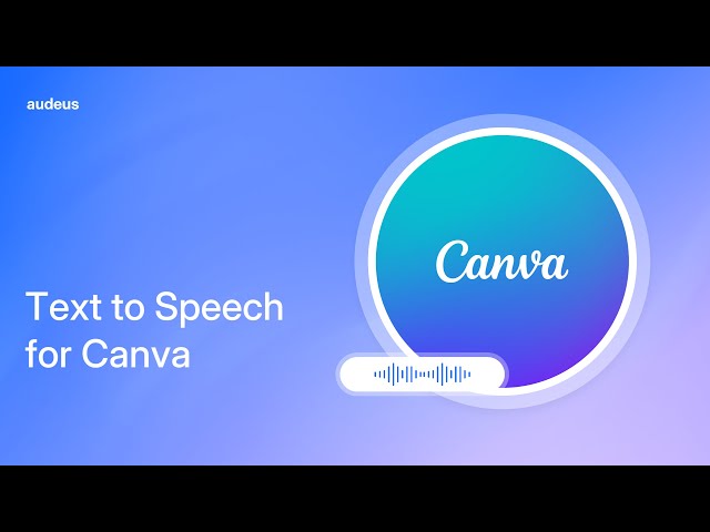 Canva Text to Speech Voiceover