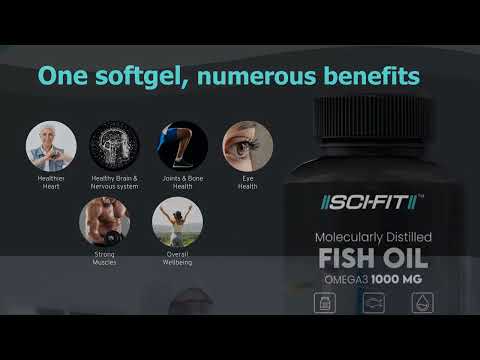 SCI-FIT Molecularly Distilled Deep Sea Fish Oil Omega 3 1000mg High Strength (60 Softgels)