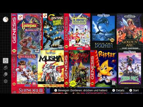 SEGA Mega Drive - Nintendo Switch Online + Expansion Pack - games and menu