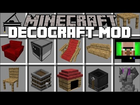 Minecraft HOUSE DECOCRAFT MOD / ADD FURNITURE TO YOUR HOUSE!! Minecraft