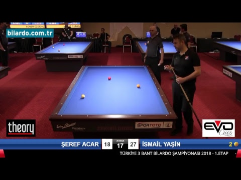 ŞEREF ACAR & İSMAİL YAŞİN Bilardo Maçı - 2018 - TÜRKİYE 1.LİGİ-1. Tur