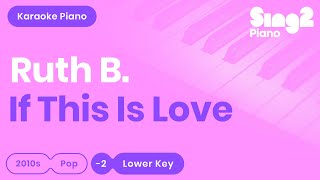 If This Is Love [LOWER Piano Karaoke] Ruth B.