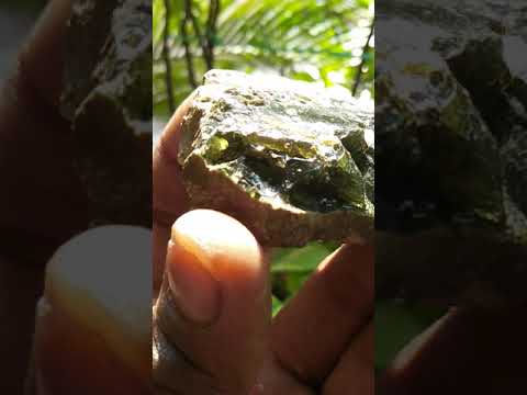 Specimen of Chrysoberyl. Tabular crystal Habit. Yellowish green non color changing. Origin India 🇮🇳