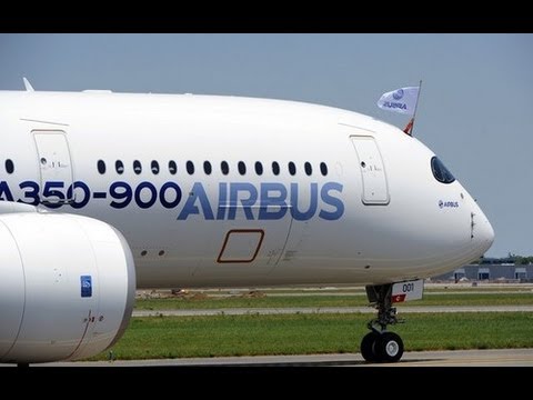 Airbus A350 XWB First Flight Landing, HD 1080p