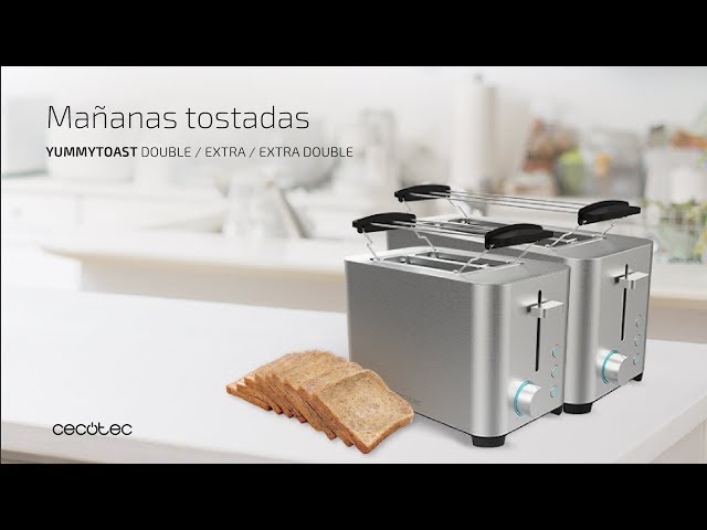 Tostapane Cecotec YummyToast Extra acciaio inox 1050W 1 fessura larga LED video