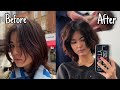 Getting a new TOMBOY Haircut | Fluffy Hair | Wolf Mullet cut