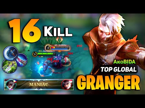 MANIAC! Granger Perfect Rotation [ Granger Best Build Top Global  ] By AᴋᴏBida☆- Mobile Legends