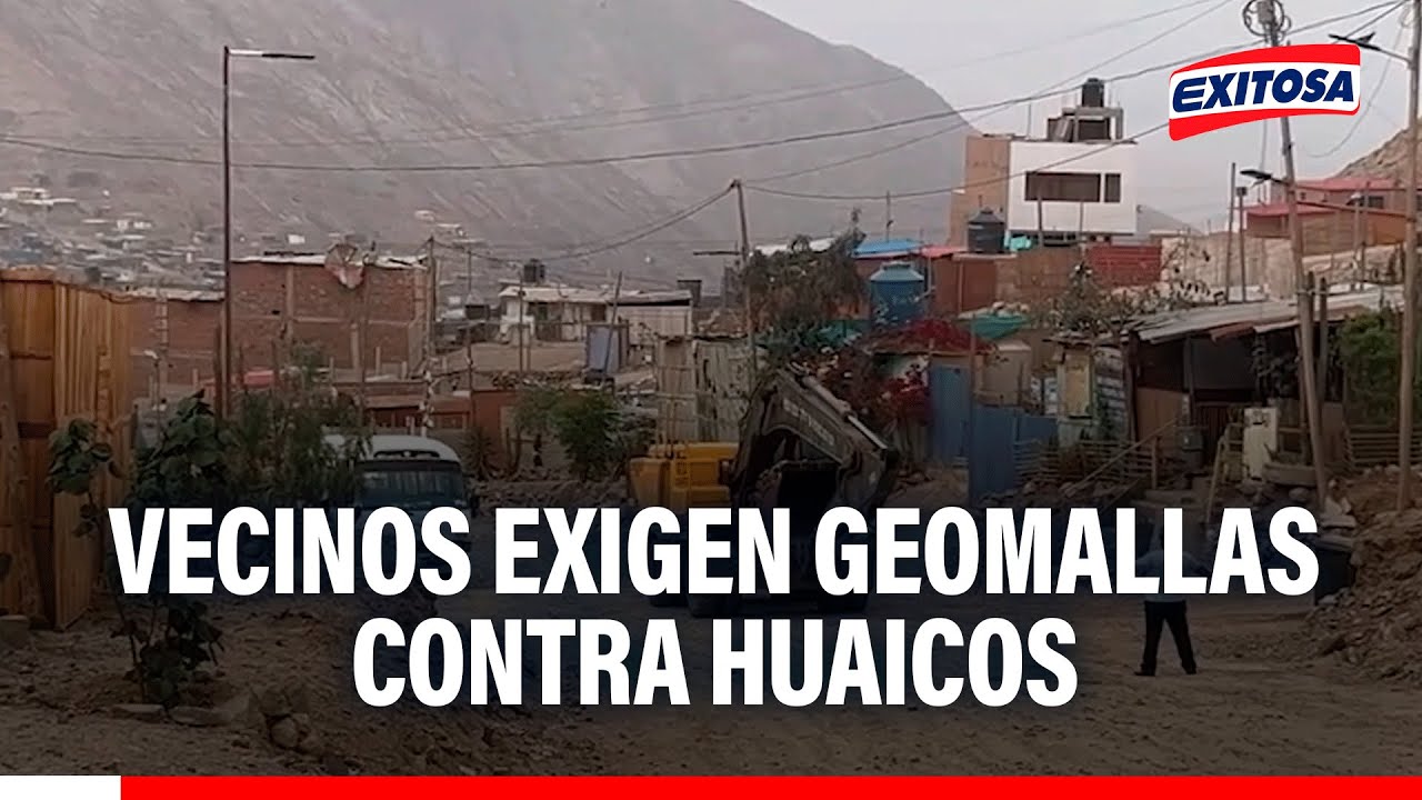 🔴🔵 Vecinos exigen geomallas contra huaicos