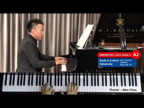 Etude in A minor (No. 3 from 30 Children's Pieces, Op. 27) by Kabalevsky ABRSM Piano G4 A2 2021-2022