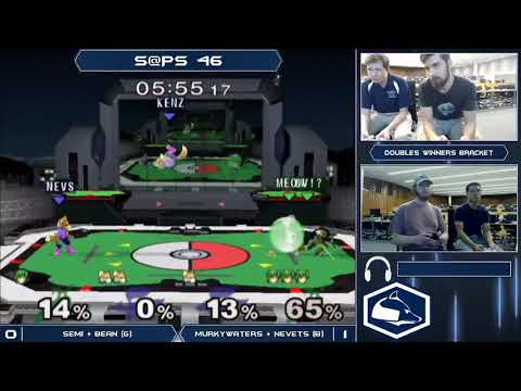 S@PS 46 Melee Doubles - Semi + Bean (Green) vs MurkyWaters + nevetS (Blue) - Winners Bracket