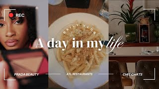 DAY IN MY LIFE: diy gel nails, ATL date night #ootd, making content for prada beauty