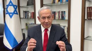 ראש הממשלה בנימין נתניהו: "מתחילת המלחמה אני מוביל מערכה מדינית" (עדכוני משרד ראש הממשלה) - התמונה מוצגת ישירות מתוך אתר האינטרנט יוטיוב. זכויות היוצרים בתמונה שייכות ליוצרה. קישור קרדיט למקור התוכן נמצא בתוך דף הסרטון