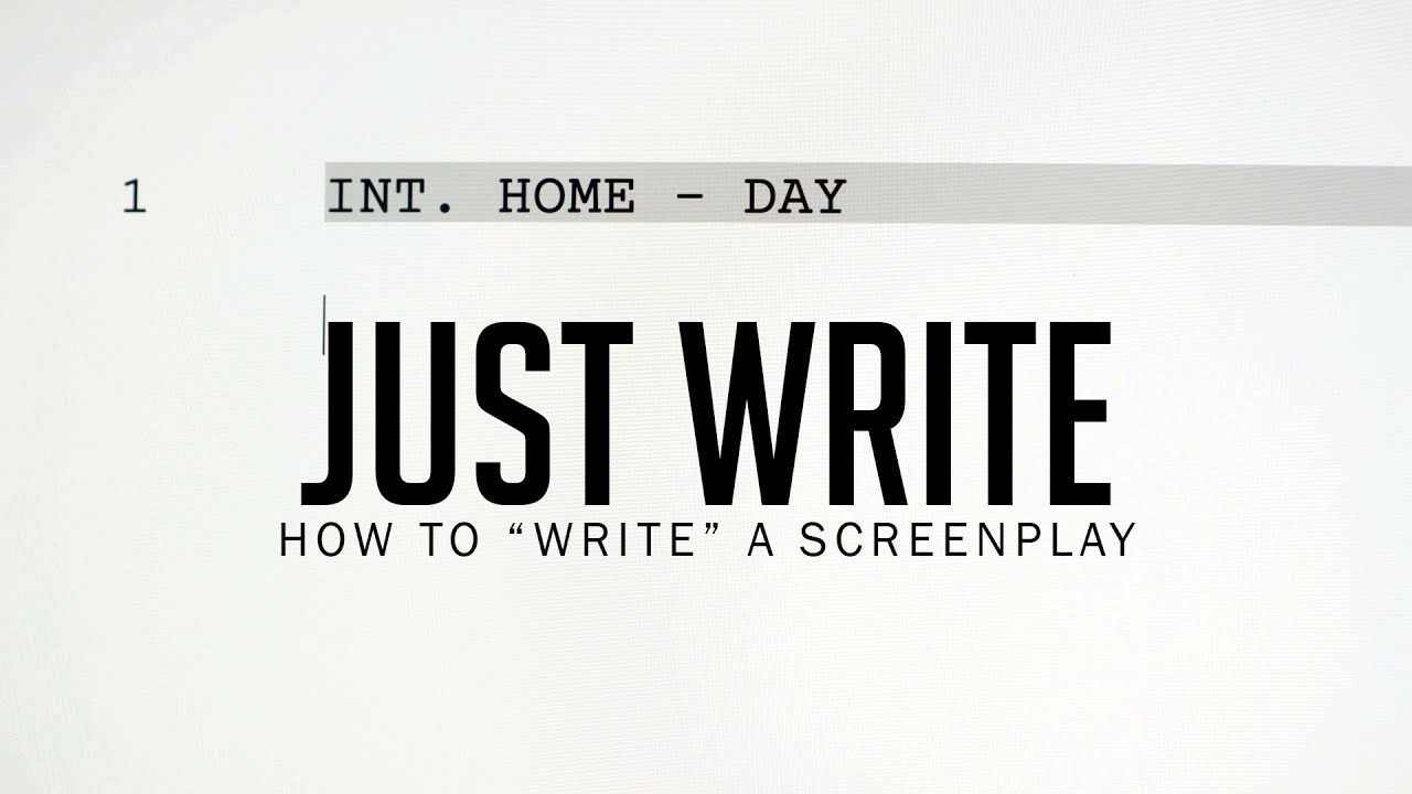 Usher Morgan Presents "Just Write" — A Miniature Guide to Screenplay Writing