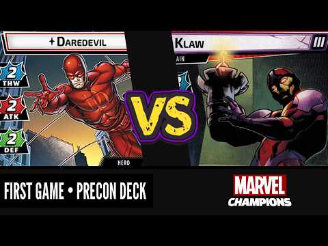 How to Play DAREDEVIL vs. Expert Klaw | Marvel Champions Fear No Evil Playthrough | Precon Deck