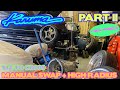 1UZ to CD009 MANUAL SWAP LEXUS LS400 BUILD Pt. 2 + HIGH RADIUS & NEW WHEELS!