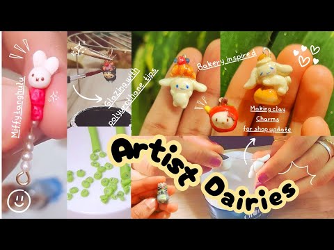 Artist dairies - How I use polyurethane glaze /tips + prep for shop update #clayartist #studiovlog 