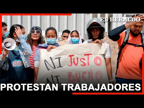 Trabajadores de Justo y Bueno realizan protesta pacífica en Galapa - ELHERALDO.CO
