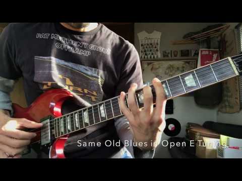Same Old Blues chords in Open E Tuning/ Freddie King/How to play Open E Tuning