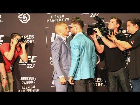 UFC 227 MEDIA STAREDOWNS: DILLASHAW vs GARBRANDT