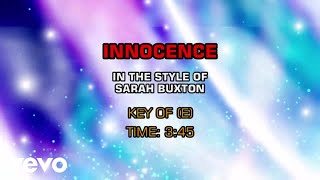 Sarah Buxton - Innocence (Karaoke)