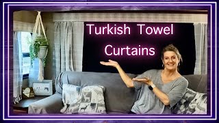 RV Décor - Turkish Towels as Curtains- Curtain Ideas
