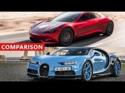 Tesla roadster vs Bugatti chiron