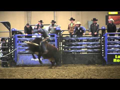 Zane Lambert vs. WV 803 Uncle Buck. RodeoMasters.ca Roughstock Futurity '12