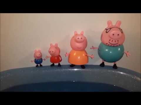 Peppa Pig Jumping on the Pool - Nursery Rhymes - Five little Monkeys Jumping on the Bed