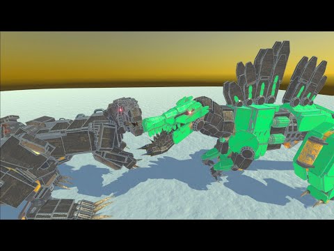 MECHA DINOSAURUS VS ALL UNITS EPIC BATTLES - ANIMAL REVOLT BATTLE SIMULATORS