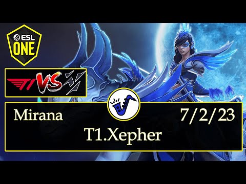 Mirana Dota 2 - T1.Xepher - 7/2/23 - Soft Support / Pos 4 - T1 VS Vikin.gg - ESL One