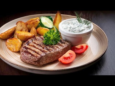 SOFRITO und ZITRONENKARTOFFELN | Steak "griechische Küche"