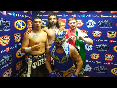 Triunfo de Samuray del Sol, Adrian Quest, Francesco Akira y Baliyan Akki en la Arena México