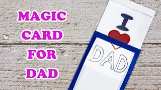 Diy Magic Card for Dad | Magic Father's Day Card Tutorial | Craft for Kids