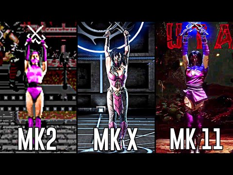 Evolution of Mileena "Dual Sai" Victory Pose - Mortal Kombat