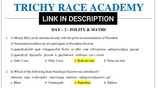 DAY 2 | TEST DISCUSSION | Polity & Maths | Download Link | Sathish Gurunath