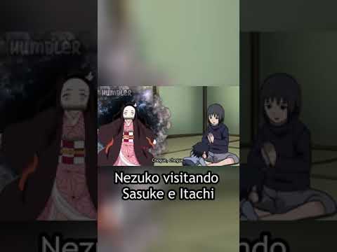 Nezuko visitando Sasuke e Itachi