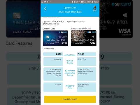 Sbi credit Card new options show Upgrade  sbi credit cards tech7n #shorts simply save