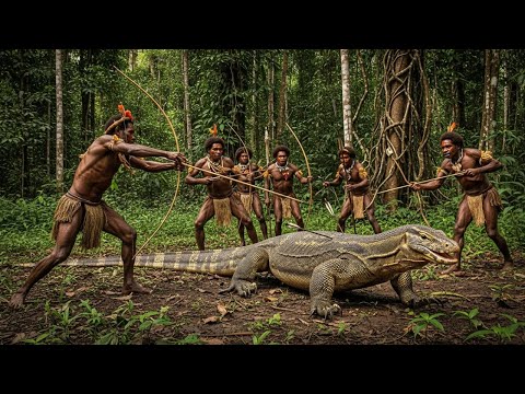Giant Lizard Hunts in Amazon and Survival in the Korowai Tribe’s Land-Based World