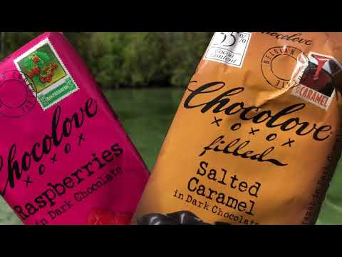 Chocolove XOXOXO Salted Caramel & Raspberries Dark Chocolate Bars