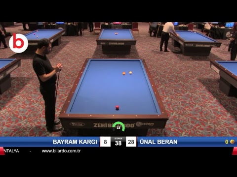 BAYRAM KARGI & ÜNAL BERAN Bilardo Maçı - 2019 TÜRKİYE KUPASI 1. ETAP ERKEKLER-4.ÖN ELEME