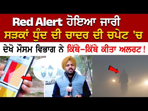 Red Alert ਹੋਇਆ ਜਾਰੀ, ਸੜਕਾਂ ਧੁੰਦ ਦੀ ਚਾਦਰ ਦੀ ਚਪੇਟ 'ਚ, ਦੇਖੋ ਮੌਸਮ ਵਿਭਾਗ ਨੇ ਕਿੱਥੇ-ਕਿੱਥੇ ਕੀਤਾ ਅਲਰਟ !